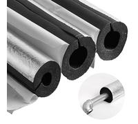 Waterproof High-Density Foam Tubing 0.85/0.9 m Pipe Insulation With Aluminium Foil Self-Adhesive for Air Conditioning Cold and Hot Water Pipes and Industrial Covers (43mm x 15mm x 0.90m)