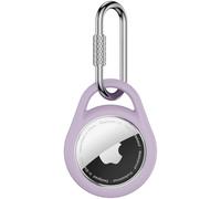 Waterproof Holder for AirTag Keychain, 1 Pack for Apple Air Tag 1st & 2nd Case（Professional Carabiner）,Shockproof 丨Durable TPU Cover for AirTags, for Kids, Pets Collar, Keys, Luggage,Backpacks-Purple