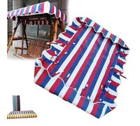 Waterproof Hollywood Swing Canopy Cover 3-Seater Garden Swing Roof UV-Resistant Sunshade Replacement Fits 200x120cm & 210x145cm (Red 79x47in)