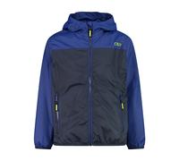 CMP - Kid Jacket Rain Fix Hood, Black Blue, 152