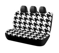 Waterproof Houndstooth Black Car Seat Cover Scratchproof Rear Seat Protector Universal Fit Bench Backseat Covers for Suvs Trucks Sedans Vans Pet Dog for Owners & Outdoor Enthusiasts Friendly