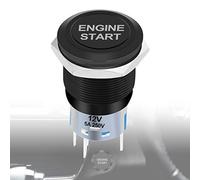 Waterproof Ignition Switch, 12V Engine Push Start Button, LED Car Stop Start Button ON/OFF Engine Button(black)