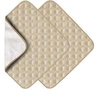 Waterproof Incontinence Chair Pads Pack of 2 Non- Slip Washable Seat Protector Four Layers Chair Cover Protector Reusable-Beige||56 * 53cm