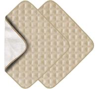 Waterproof Incontinence Chair Pads Pack of 2 Non- Slip Washable Seat Protector Four Layers Chair Cover Protector Reusable-Beige||56 * 73cm
