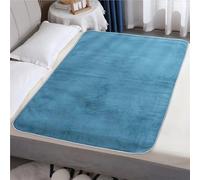 Waterproof Incontinence Mattress Protector Soft Washable Bed Pad Absent for Adults Single & Double Beds Armchairs Blue 150 x 200 cm
