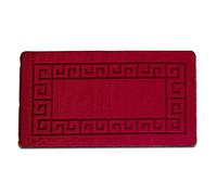 Waterproof Indoor Kitchen Mud Mat Anti Slip Waterproof Room Decor Multi Colored Non Shed Thick Outside / Inside Small Floor Mats ( Red, 60 x 110 cm)