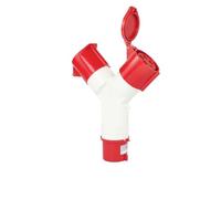 Waterproof Industrial Aviation Plug and Socket one in Two Out Y Type 3/4/5 core 16A32A Non-Explosion-Proof Three-Phase Power(5 core 16A)