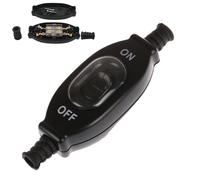 Waterproof Inline Switch,Inline Switch for Outdoor Lighting,204 IP65 Waterproof Dustproof In-line S/witch,Outdoor S/witch,Waterpro/of Swit/ch,Inlin/e Light Switc/h,Contact Double Cut Switc/h,Black 8mm
