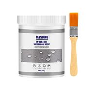 Waterproof Insulation Sealant, Jaysuing Invisible Waterproof Agent with Brush, Transparent Coating Tile Trapping Repair Wall Mending Agent for Home Roof Bathroom (300g)