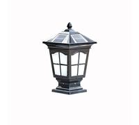 Waterproof IP65 Solar Outdoor Post Light, Die-cast Aluminum Villa Courtyard Wall Garden Post Lantern, On/Off Solar Powered Post Lights, Pillar Lamps Traditional Landscape Lighting