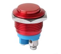 Waterproof IP66 16mm Metal Push Button Switch Momentary On Off High Round Head Vandal Resistant Stainless Steel Screw Terminal DC 12-24V Industrial Control