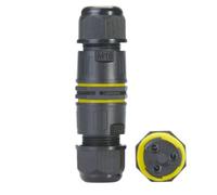 DOMIRA Waterproof IP68 Cable Connector - Outdoor Electrical Wire Connector, Screw Crimping, 400V/25A, Flame Retardant, PA66 Nylon, for 7-10mm Cable, Junction Box Connector