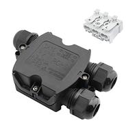 Waterproof IP68 Electrical 3 Way Junction Box Cable Wire Connection Box Push Clip Non Screw WB3WF