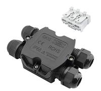Waterproof IP68 Electrical 4 Way Junction Box Cable Wire Connection Box Push Clip Non Screw WB4WF