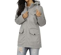 Waterproof Jacket 3-In-1 Lightweight Windbreaker Breathable Raincoat Ladies Hoody Softshell Rain Coats Drawstring Zip Up Trench Coat with Pockets for Outdoor Hiking