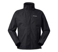 Berghaus Men's Rg Alpha 2.0 Waterproof Shell Jacket | Extra Breathable | Lightweight Coat | Durable Waterproof Jacket, Black/Black, XL