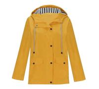 Waterproof Jacket for Women Uk Lightweight Casual Windproof Hooded Raincoat Outdoor Plus Size Hiking Drawstring Ladies Jackets womens raincoat Yellow 5XL