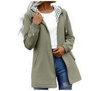 Waterproof Jacket Lightweight for Women Windbreaker Coat Long Sleeve Full Zip Raincoat Ladies Jackets Windbreaker with Hood Casual Rain Coat for Hiking Walking Cycling Outwear