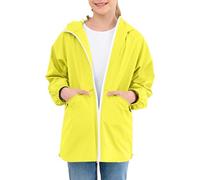 Waterproof Jacket Lightweight Softshell Windbreaker With Hood Breathable Raincoat Windproof Rain Jackets Wet Weather Travel Back To School Outwear Age 9 Years Yellow