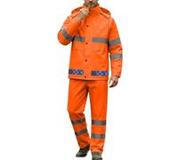 Waterproof Jacket Men - Unisex Outdoor Duty Reflective Rain Coat And Pants For ’s Style Functional Rain Gear With High Visibility Wet Weather Ensemble