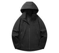 Waterproof Jacket Mens Lightweight Hooded Rain Jacket Long Sleeve Zip Pocket Windbreaker Solid Oversized Sportswear Windproof Softshell Waterproofs Outdoor Running Golf Coats
