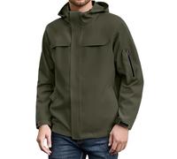 Waterproof Jacket Mens - Men's Casual Outdoor Windproof Lightweight Jacket Loose Fit Hooded Raincoat for Camping Adventures