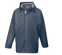 Waterproof jacket Rain coat work top in Navy Hardwearing Breathable Fishing S250
