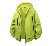 Waterproof Jacket,Waterproof Rain Jacket Mens Sun Protective Long Sleeve Trench Coat Loose Summer Outdoor Climbing Cycling Windbreaker Tennis Trekking Raincoats Breathable Jogging Sailing Coats Green