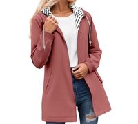 Waterproof Jacket Women - Women's Lightweight Windbreaker Anorak Jacket With Hood Pockets Striped For Outdoor Adventures