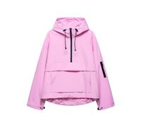 Waterproof Jacket Womens Long Sleeve Oversized Half Zip Up Rain Coat with Pockets Casual Waterproof Hoodie Travel Cycling Outdoor Windbreaker Jacket
