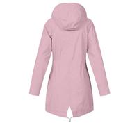 Waterproof Jacket Womens Plus Size Hooded Ladies Raincoat Solid Colour Lightweight Long Coats Trench Windbreaker for Hiking Spring Fall Winter Outdoor Jacket with Hood