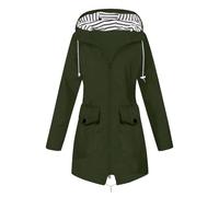Waterproof Jackets for Women Uk Breathable Ladies Coat Long Sleeve Trench Coats with Zippers Softshell Rain Winter Warm Jacket Spring Summer, Cycling, Running