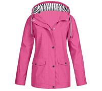 Waterproof Jackets for Women Uk Solid Rain Jacket Winter with Zippers 2025 Chic Light Weight Breathable Outdoor Functional Raincoats