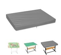 Waterproof Jigsaw Table Cover，Dustproof Puzzle Board Protection Covers with Drawstring, Tilting Puzzle Tables Protective with Storage Bag(Size:420D：107*76*20cm,Color:Grey)