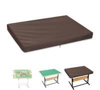 Waterproof Jigsaw Table Cover，Dustproof Puzzle Board Protection Covers with Drawstring, Tilting Puzzle Tables Protective with Storage Bag(Size:420D：92*69*20cm,Color:Brown)