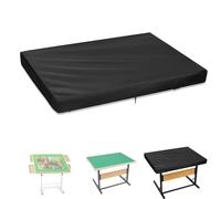 Waterproof Jigsaw Table Cover，Dustproof Puzzle Board Protection Covers with Drawstring, Tilting Puzzle Tables Protective with Storage Bag(Size:420D：92*69*20cm,Color:Black)