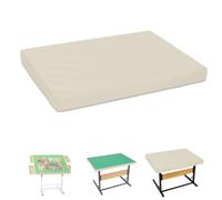 Waterproof Jigsaw Table Cover，Dustproof Puzzle Board Protection Covers with Drawstring, Tilting Puzzle Tables Protective with Storage Bag(Size:420D：107*76*20cm,Color:Beige)