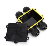 Waterproof Junction Box IP68 Rated 4-Way Electrical Cable Connector for 4-14mm Cables Plastic Cable Gland UV Protection Flame Retardant