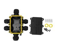 Waterproof Junction Box Outdoor Cable Connector, Junction Case, Cable Connector Case, IP68 Plastic Junction Box 4m Underwater Connection Wiring Box T100 450VAC 24A UL94V-2(6Way)