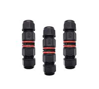 Waterproof Junction Box Outdoor Cable Connectors, 3PCS IP68 Connector External Sleeve Coupler, 2-Way Outdoor Extension Electrical Cable Protector for Home, Garden (4Pins/5-10mm)