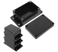 Waterproof Junction Box Plastic with Mounting Ears Black 4pcs