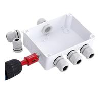 Waterproof Junction Box, Waterproof Junction Box Project Enclosure, Dustproof Hinged Cover for Basements Deck Gate Security Cameras Backyards Balcony Patio Garden Landscape