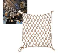 Waterproof Jute Hemp Rope Net 20x30FT - Easy Install Climbing C Net for Tree Houses, Swing Hammoc & Railing Det in Corridors & Public Spaces