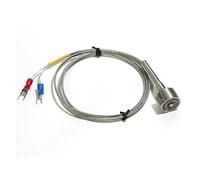Waterproof K Type Grounded Thermocouple Probe,1PC U-Shape Interface Strong Magnetic Adsorption 0-350 Degree with Stainless Steel Shielded Wire(Cable Length 2m)