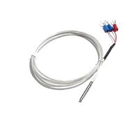 Waterproof K Type Grounded Thermocouple Probe,PT100 4x30MM Temperature Measuring Thermistor with 3 Terminal Connector PTFE Cable 1/2/3/4/5M(5m Cable Length,A Level 0.1mm)