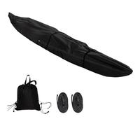 Waterproof Kayak Cover 10ft 13ft 16ft 18ft, Full Coverage Canoe Covers for Outdoor Storage, UV Protection Weather Resistant Dust Cover for Kayak Boat Canoe(Black,13FT)
