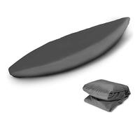 Waterproof Kayak Cover UV-Resistant 420D Oxford Cloth Canoe Cover for Fishing Boats Grey Fits Up to 6m (19.6ft) - Ultimate Protection Against Elements