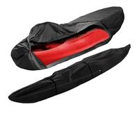Waterproof Kayak Cover with Zip - Protects Outside Storage & Trailerable Kayaks & Canoes - UV Protection, Black, 10ft