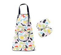 Waterproof Kids Painting Apron Art Smock with Detachable Sleeve Protectors for Painting Preschool Activities Waterproof Art Smock for Kindergarten