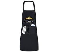 Waterproof Kitchen Aprons Adult THE QUEEN - Adjustable Cooking Aprons with Pockets Baking Gardening Restaurant BBQ Chef Apron for Women Men